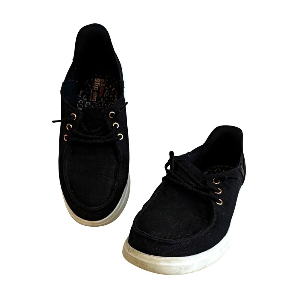 Skechers BOBS Slip-ins Women's 8.5 Black Lace Up Casual Shoes 114814